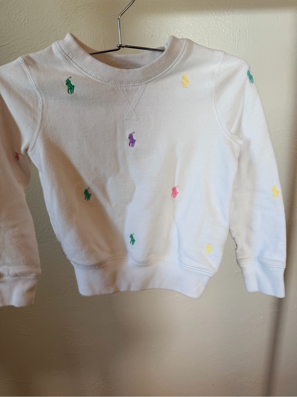 Ralph‎ Lauren Kids White Crewneck Sweatshirt - size small (7)